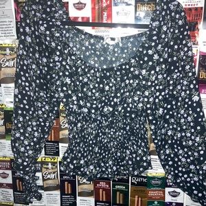 Flowy Ruched Floral Top